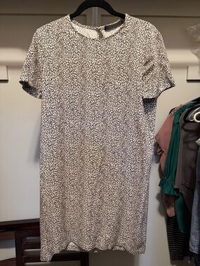 Jenni Kayne Leopard Print Short Sleeve Shift Dress - Neutral